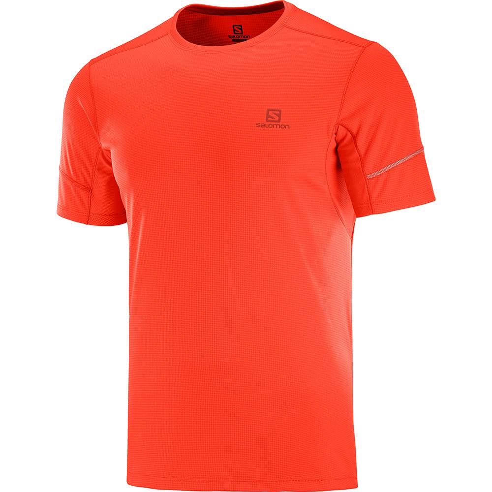 T-Shirts Salomon Homme Rouge Orange - Salomon AGILE SS M - France (5342-POTZY)